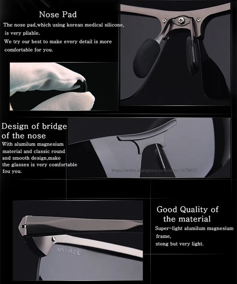 Солнцезащитные очки Мужские поляризационные алюминиевые спортивные солнечные