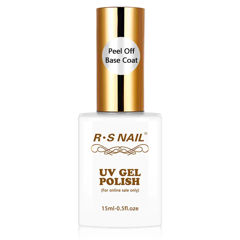 peel off base coat R.S лак для ногтей 15 мл топ и Базовое покрытие гель лак для ногтей маникюр легко впитывается праймер для ногтей УФ светодиодный лак для ногтей Прозрачный Гель-лак - Цвет: peel off base coat