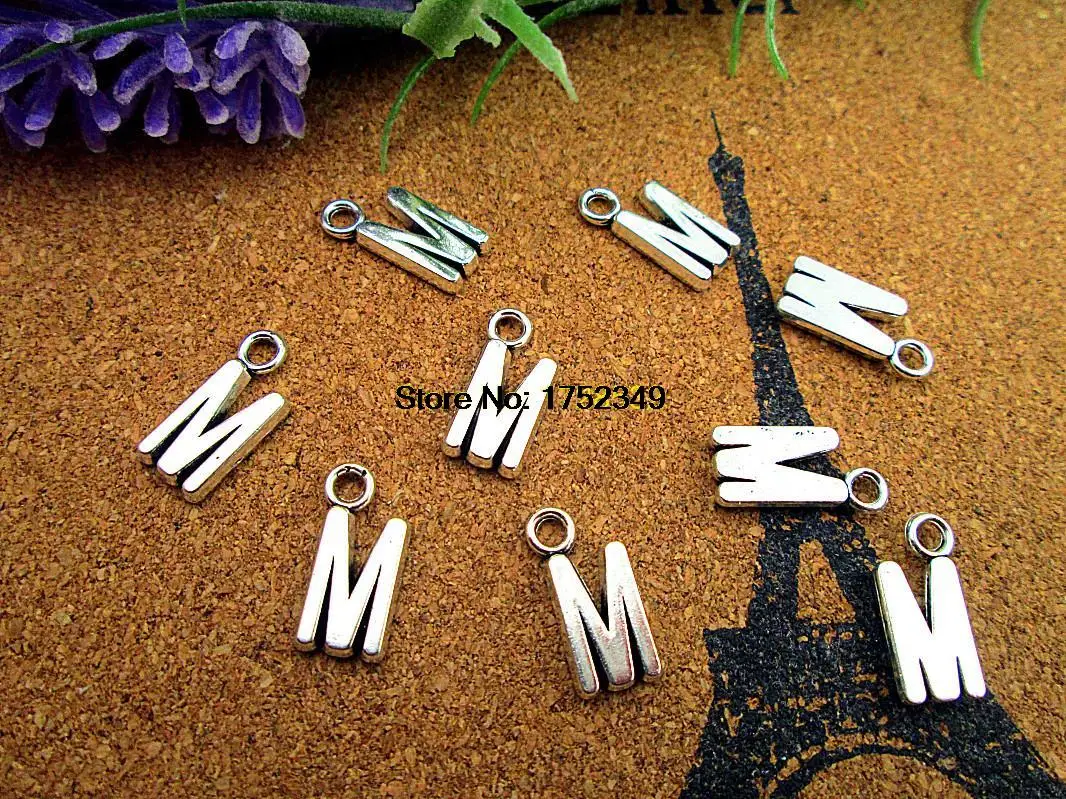 30 шт алфавитные буквы подвески античные шелковые алфавиты/буквы м 16 мм