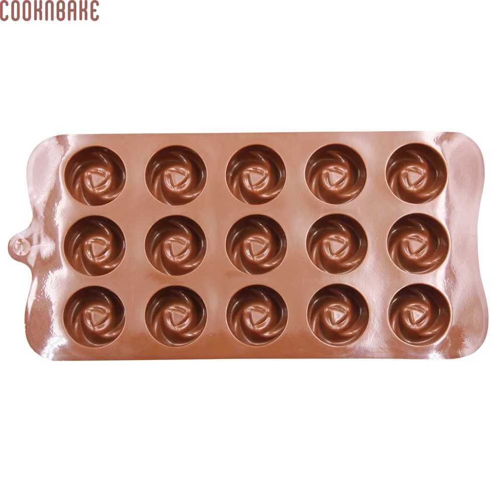 COOKNBAKE круглая силиконовая форма для шоколада конфет розы жевательное желе