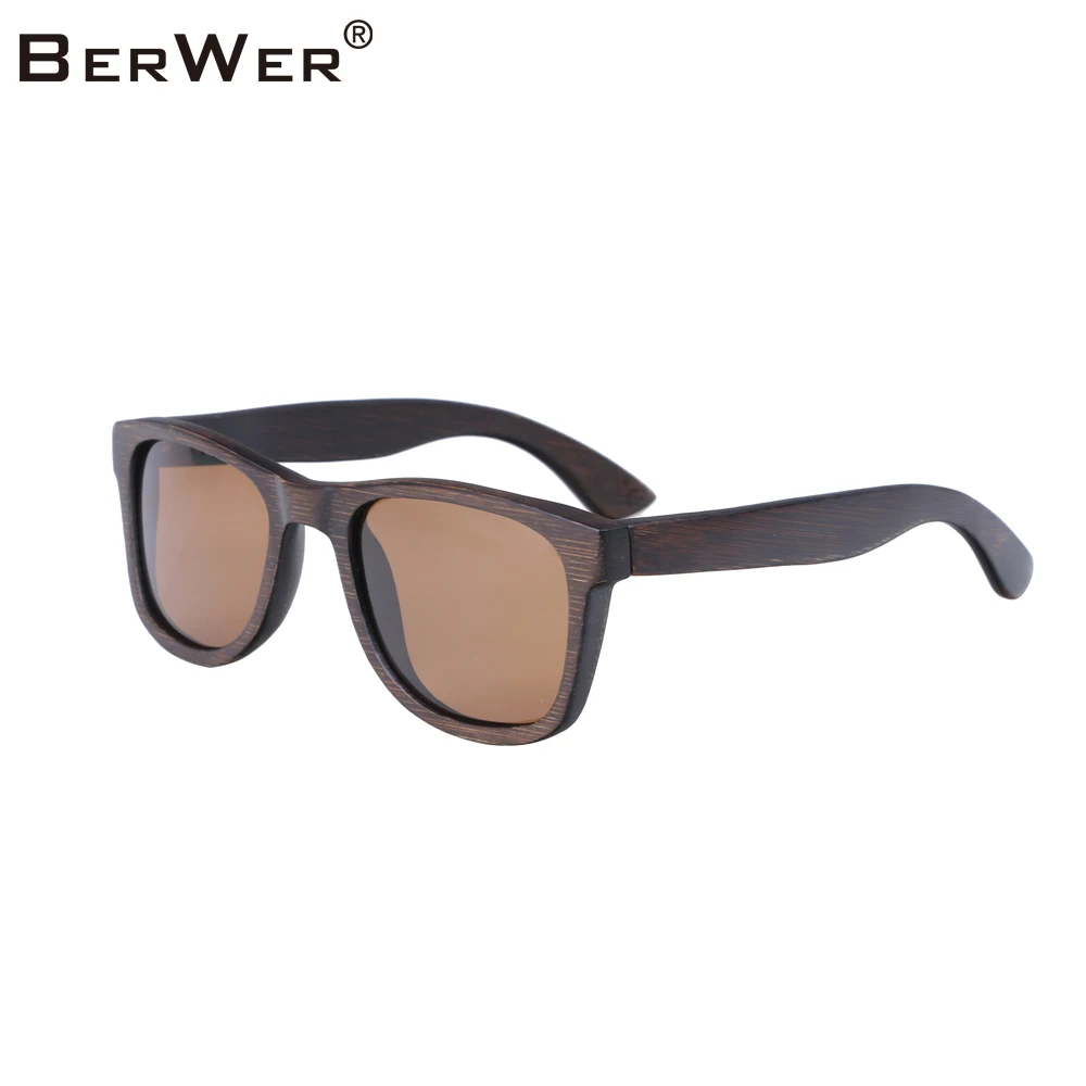 

BerWer Bamboo Sunglasses Handmade Wood Sun Glasses For Men Women UV400 Polarized Lenses Gifts