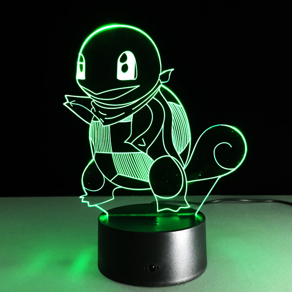 Pokemon Go Touch Night Lights красочные Charmander игры Пикачу фигурки игрушки белки булбазавр