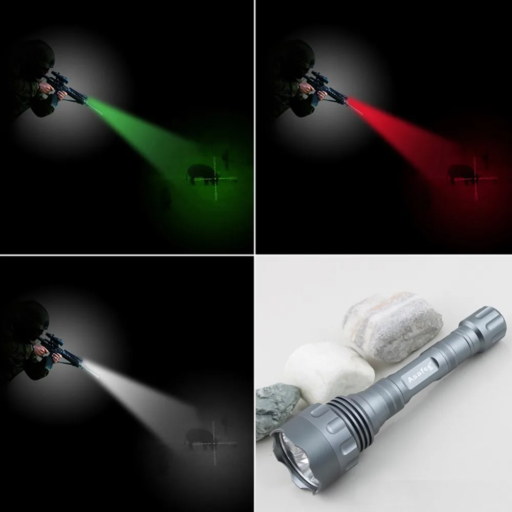 

Asafee Powerful LED Tactical Flashlight 5* CREE XR-E Q5 LED Police Flashlight Military Security Hunting Outdoor Lighting