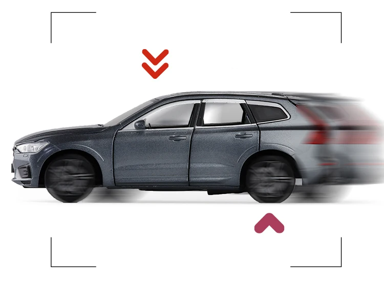 1:32 VOLVO Все новые XC60 SUV внедорожный автомобильный Металлический Игрушечный Автомобиль со звуком светильник вытяните назад автомобиль для детей игрушки