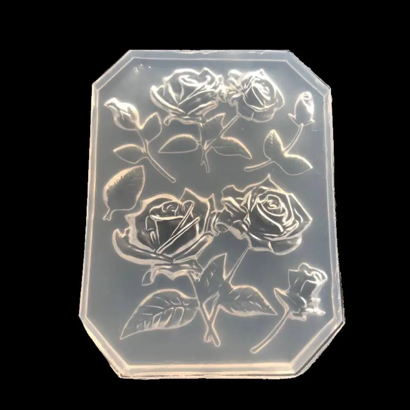2-flower Роза цветок кленовые листья торт Декор смолы кулон силиконовые формы ювелирные изделия инструменты - Цвет: 2-flower