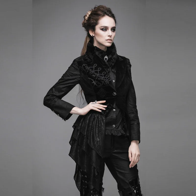 Женский бандажный жилет в стиле панк Классический ассиметричный стимпанк |