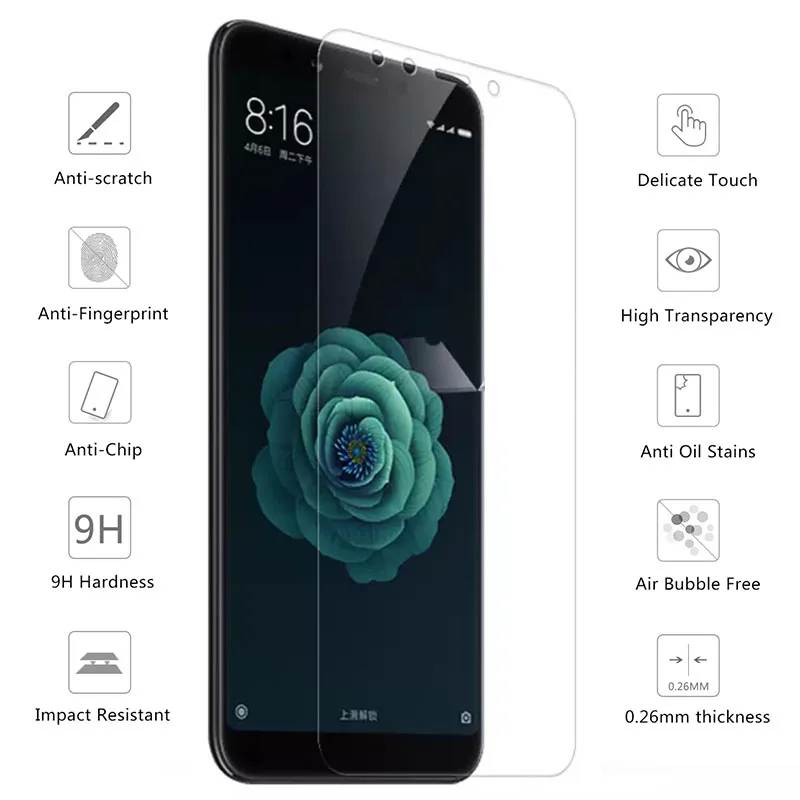 Защитное стекло для Xiaomi Mi A1 A2 Lite 6x 5x закаленное Ksiomi Xiami Xaomi My A 1 2 1a 2a защита экрана