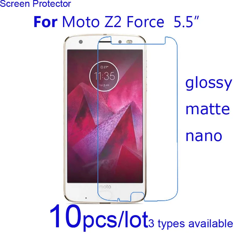 Защитные пленки для Motorola Moto Z2 Force XT1789 мягкие прозрачные матовые нано