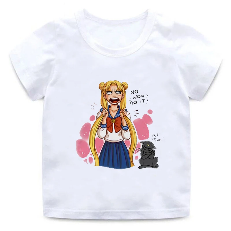 Обувь для девочек Сейлор Мун футболка стрейч kawaii короткая с героями из японского
