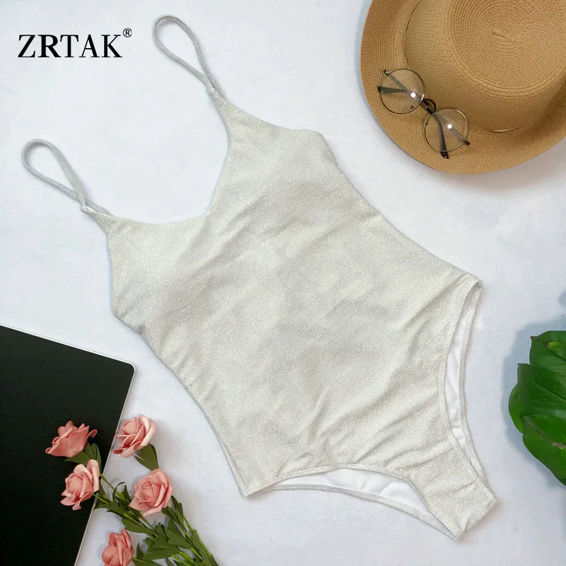 Zrtak Flash купальники с открытой спиной бандажный купальник Одноцветный женский 2018