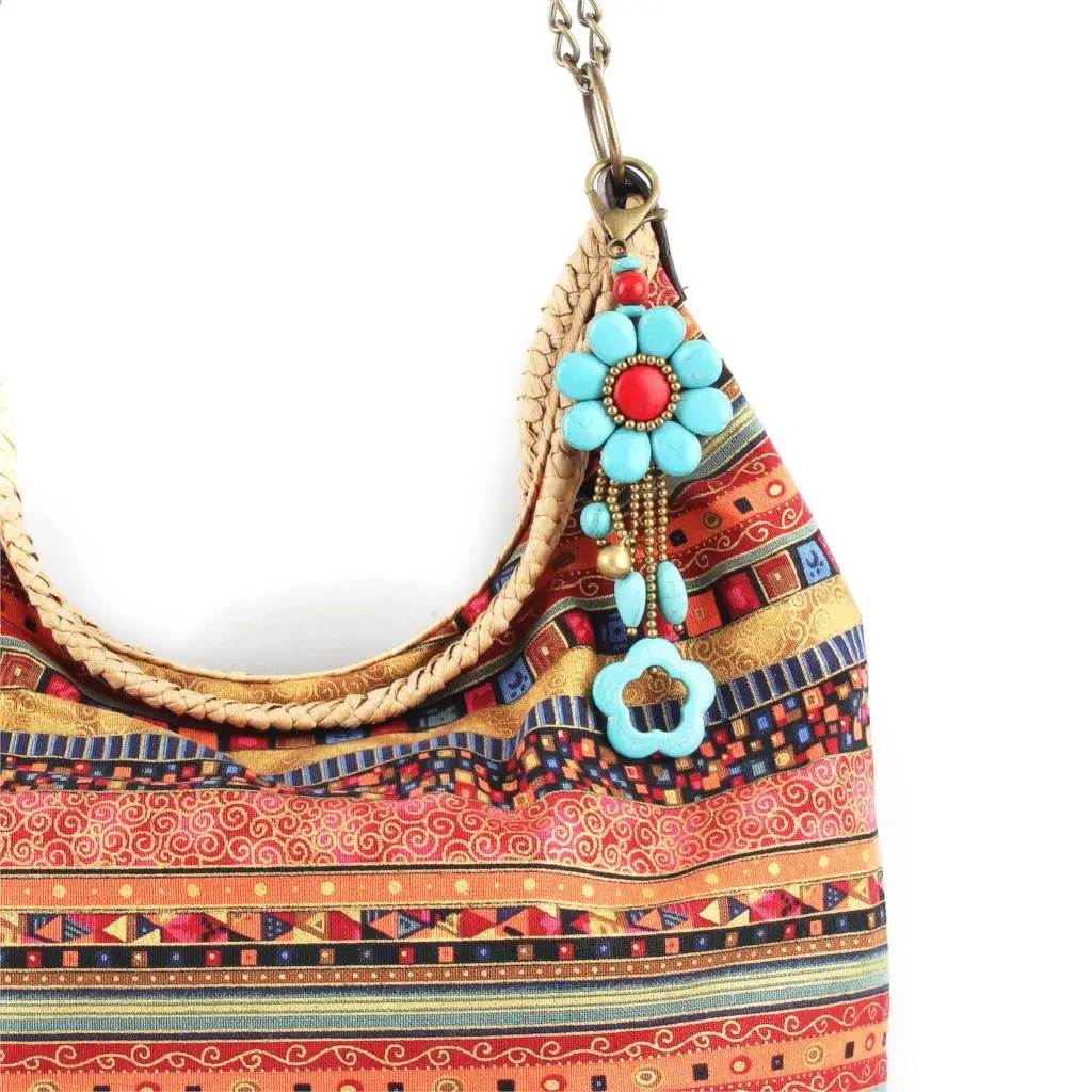 1 шт. висячий брелок с кисточками цветными бусинами подвески цветком для ключей