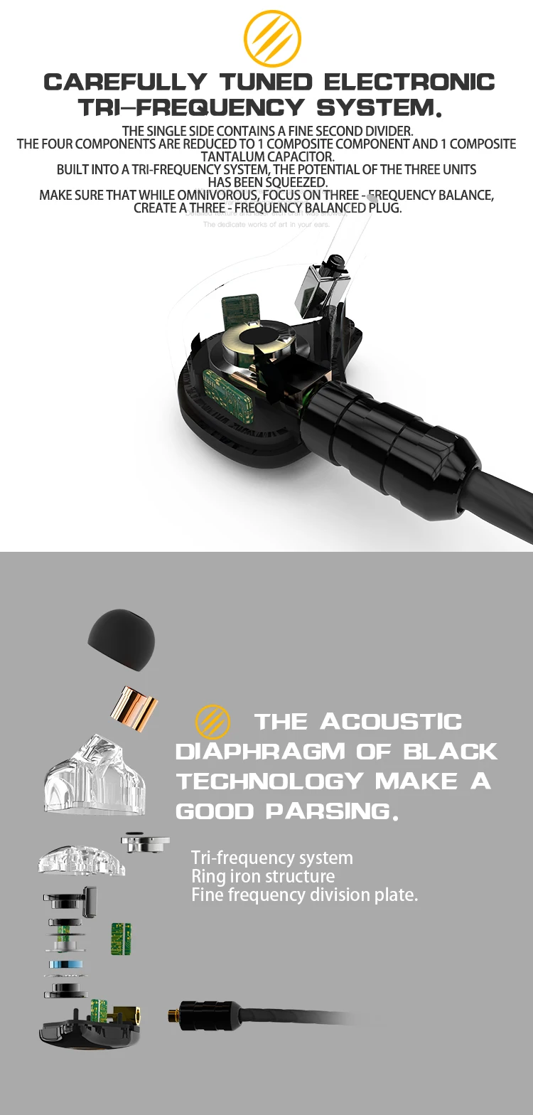 BGVP DS1 наушники с шумоподавлением Hifi DJ Hybrid technology In Ear Monitor High Fidelity MMCX наушники