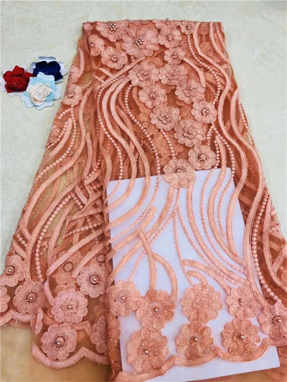 Африканская кружевная ткань 2018 бусин высококачественное кружево aso ebi сетчатая