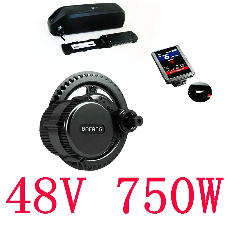 Bafang 8fun BBS02B 48V 750W Бесщеточный привод Crank мотор Conversion Kit DIY трехколесного велосипеда