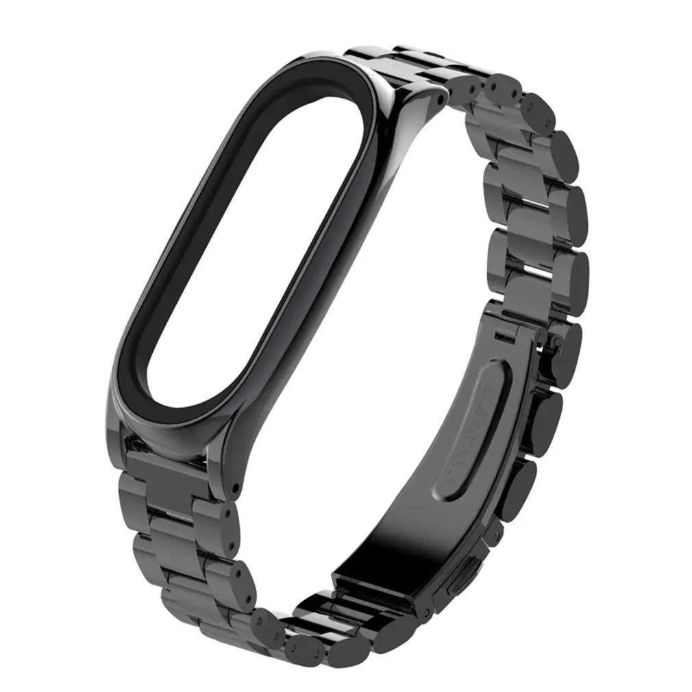 02 Для mi Band 3 браслет ремешок из нержавеющей стали металлический ремешок для Xiaomi mi группа 3 Безвинтовой браслет ремешок - Цвет ремешка: 02