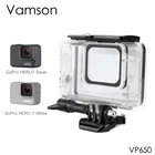 Водонепроницаемый чехол Vamson для Go pro Hero 7, серебристыйбелый защитный чехол для дайвинга, крепление на корпус, аксессуар для камеры 60 м, VP650