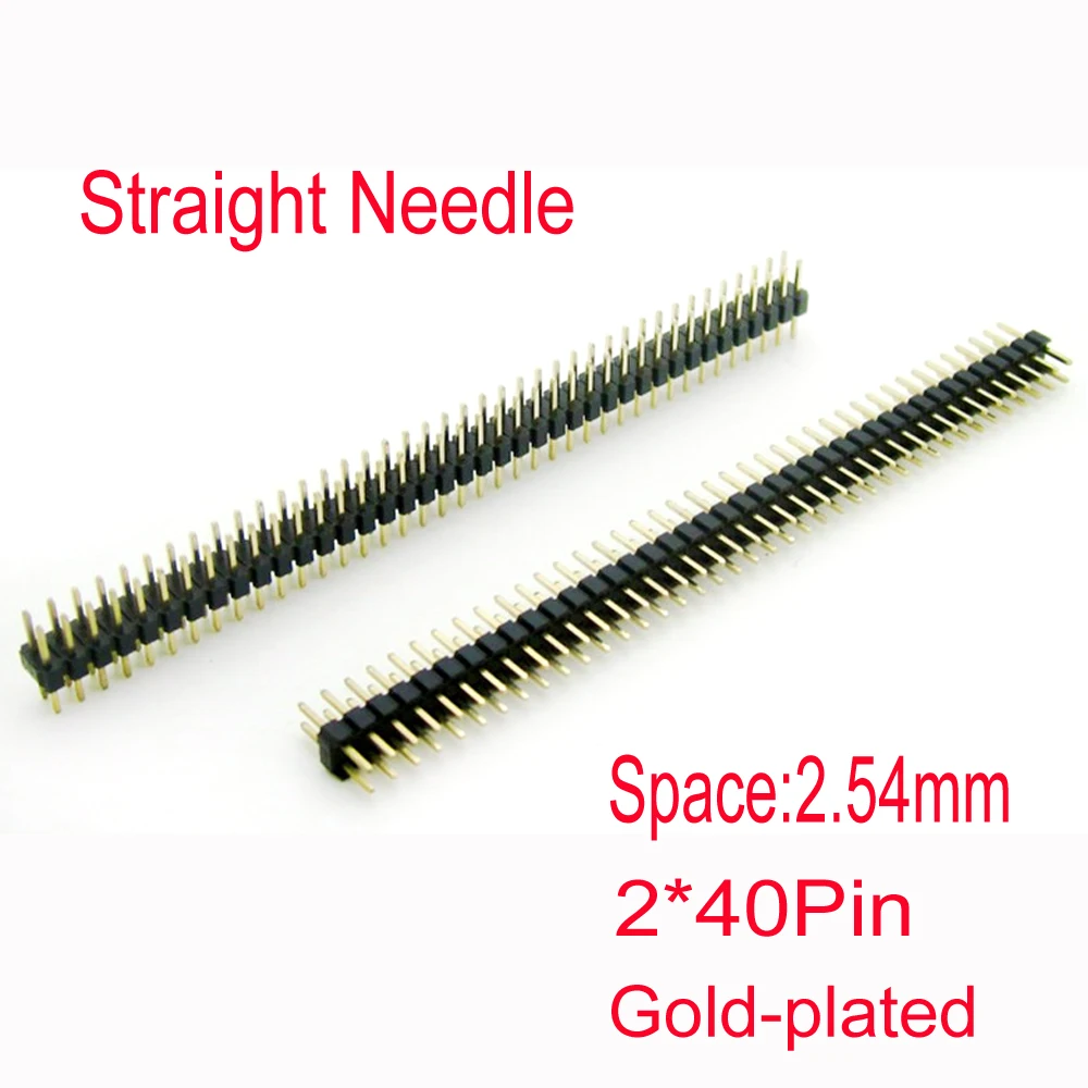 20pcs 2*40 pins Double Row 2.54mm Spacing 2*40P Pin Header Flexible flat Straight Curved Needle Male Connector | Компьютеры и офис