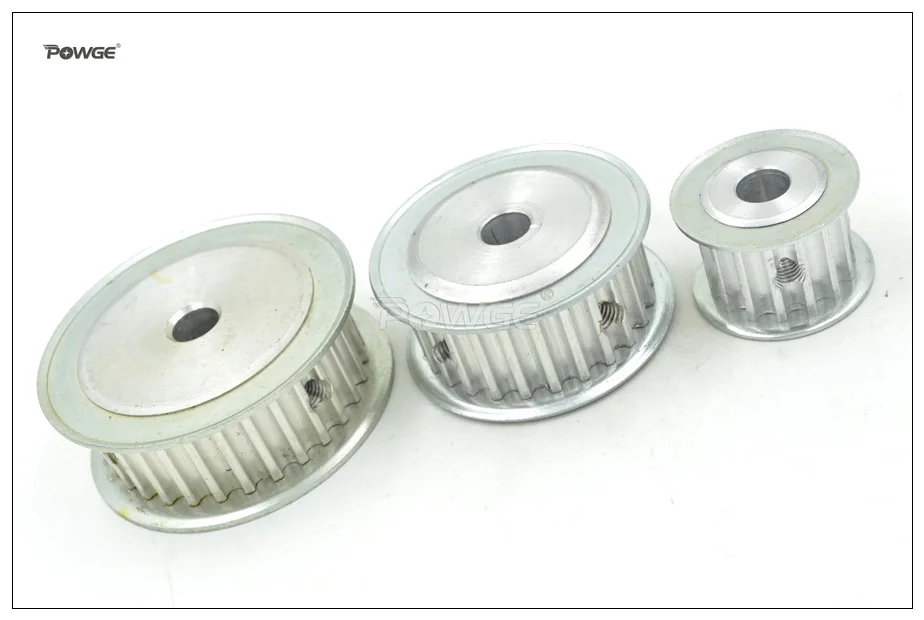 POWGE 40 зубцов 5 м Синхронный шкив Bore6.35/8/10/12/14/15/16/20 мм Fit W = 15/20 т HTD зубчатый ремень 40-5 AF