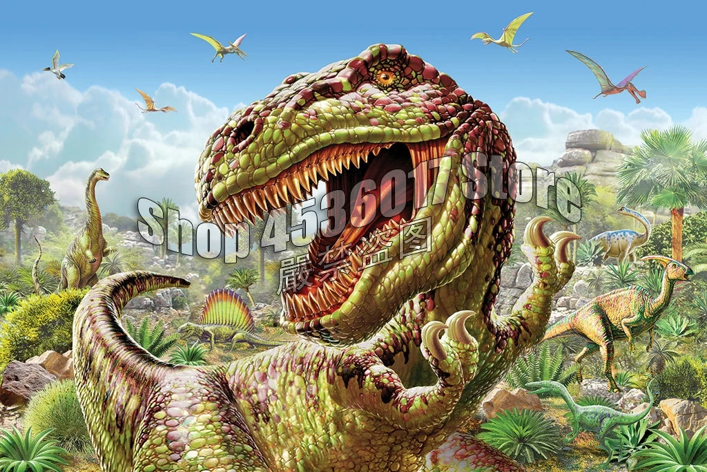 

5d Diy Diamond Painting Full Cross Stitch Diamond Mosaic T-Rex and Dinosaurs animals Art Paintings Home Decor Christmas gifts