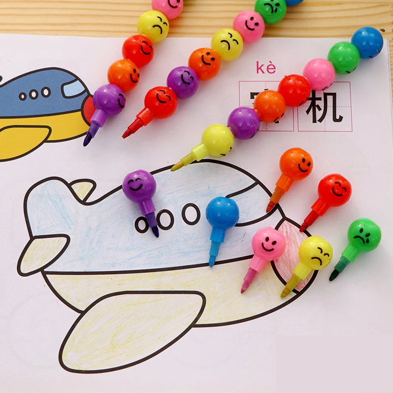 7 Colors/pcs Kawaii Crayons Oil Pastel Creative Candy Expression Graffiti Pen for Kids Painting Drawing Supplies Cute Stationery