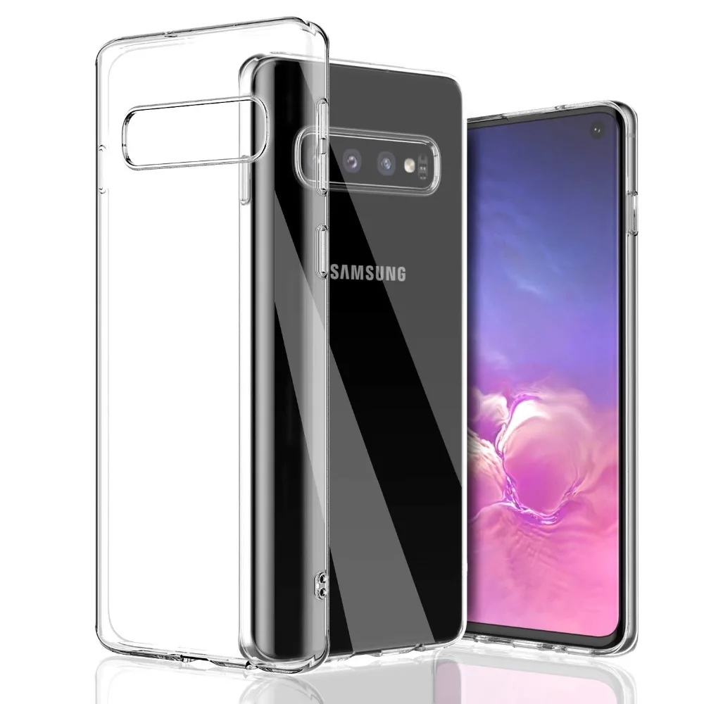 Силиконовый прозрачный чехол для Samsung S10 E Plus Lite A50 A10 A20 A30 A7 2018 тонкий гелевый Чехол