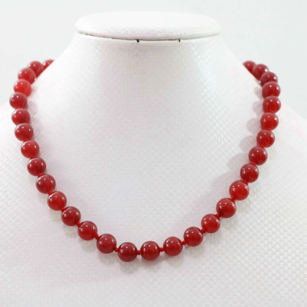 DYY Free Shipping &gt&gtCharms women red jade topaz round beads 8mm hot sale elegant jewelry necklace | Украшения и аксессуары