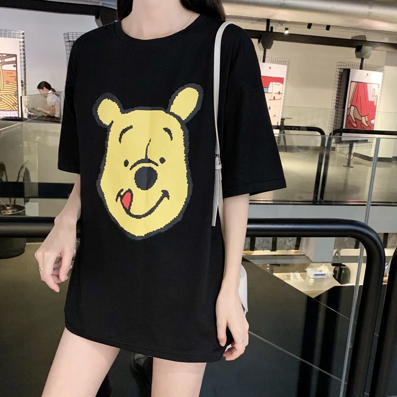 Kawaii Bunny вышивка корейский Харадзюку короткий рукав Футболка сараинг Стиль Круглый вырез половина рукав дикая женская футболка Топ