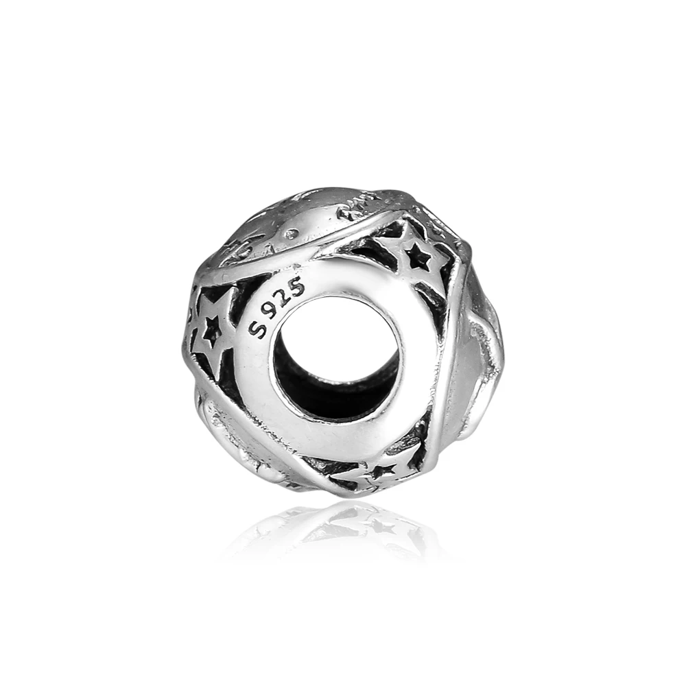 Подходит для Berloque Pandora браслет из стерлингового серебра 925 пробы Телец звезда