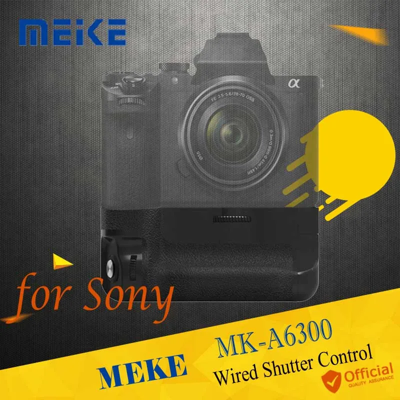 Meike MK A6300 Вертикальная Батарейная ручка ручной держатель проводной затвор для Sony
