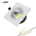 Квадратный Точечный светильник, Регулируемый угол наклона, 7-15 Вт, 110 В, 220 В переменного тока