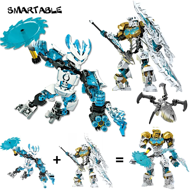 Smartable BIONICLE протектор льда+ KOPAKA Мастер Льда Строительный блок Набор игрушек для мальчика подарок совместим все бренды BIONICLE