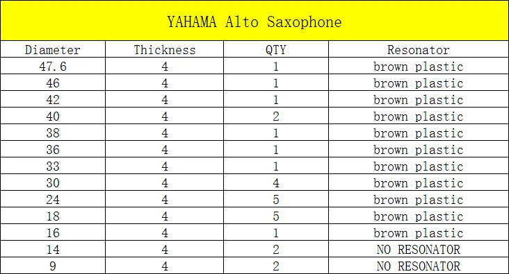 2 компл./лот) YAMAHA коврики для альт-саксофона