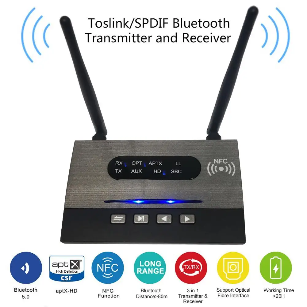 Беспроводной аудио адаптер B22 с дистанционным управлением Bluetooth 5 0 передатчик