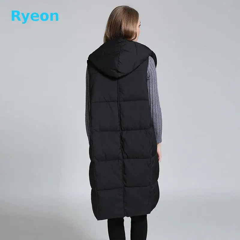 Большая Распродажа Большой Размер Вниз Хлопка ватник Женщин Жилеты Повседневная