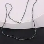 Black color 5 прядей ZYZ137-6096 3 мм серебро золото черный ожерелье из гематита длинное цепное ожерелье, украшение ожерелья - Окраска металла: Black color