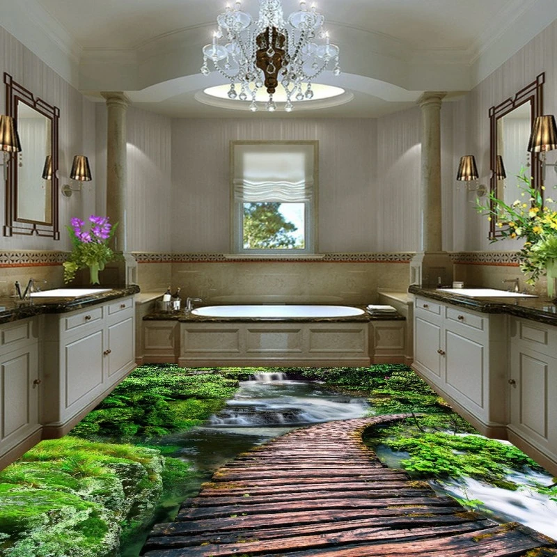 Самоклеящиеся декоративные бумажные обои beibehang для пола скальный водопад