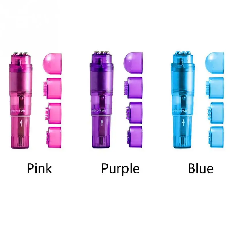 Женская Беспроводная мини Массажная палочка ABS бесшумная AV вибратор с 4 головками