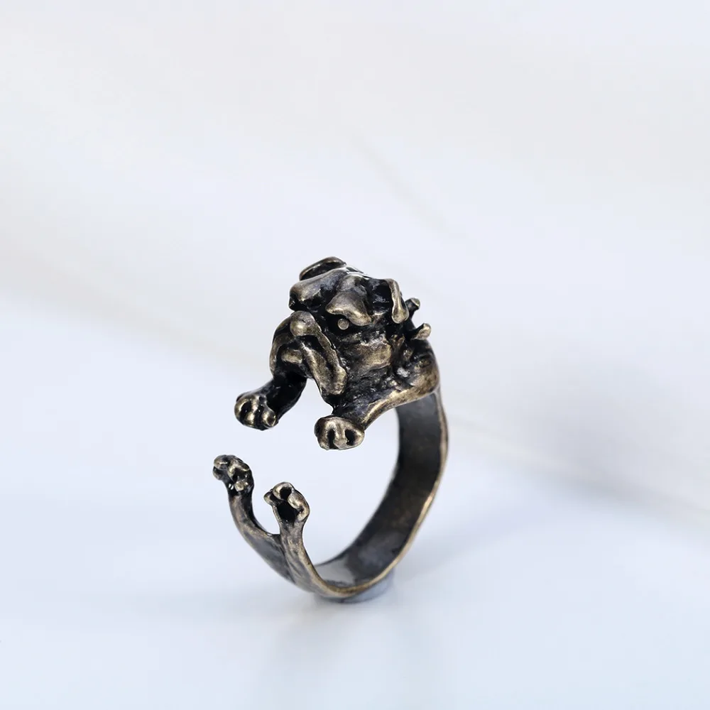 Kinitial 30Pcs Bulldog Ring Vintage Dog Hippie Boho Knuckle French Anel Rings For Women | Украшения и аксессуары