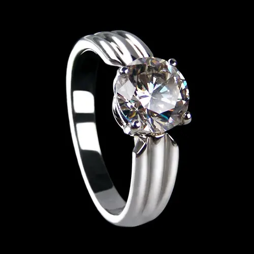 Высокое качество 1.5Ct синтетический Диамант мужское кольцо из стерлингового