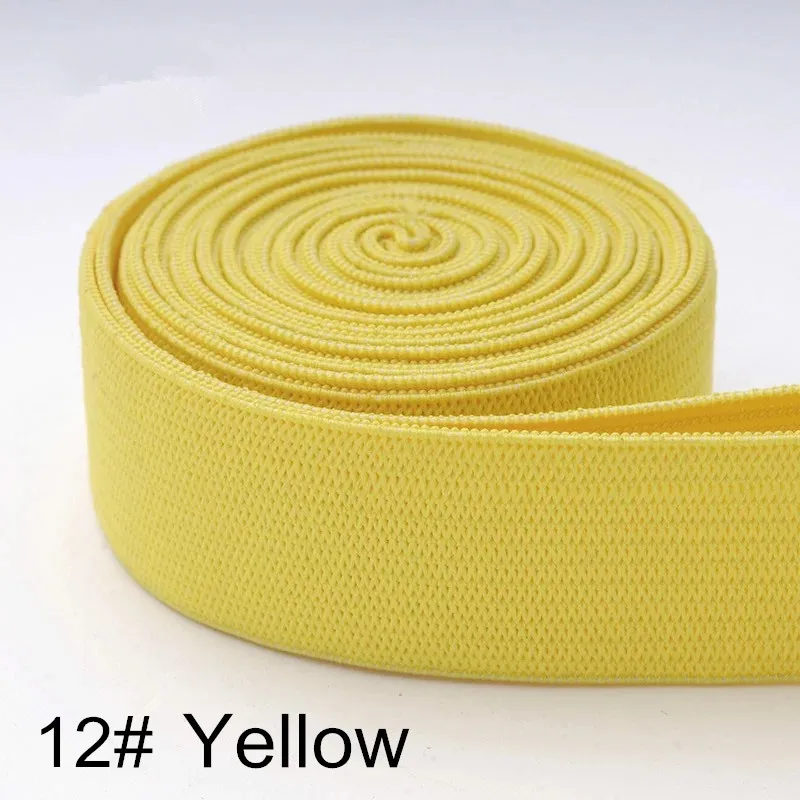 C12 Yellow 1 метр цветные резинки 20 мм плоская прошивка резинка для нижнего белья трусы Бюстгальтер резиновая одежда декоративный мягкий пояс - Цвет: C12 Yellow