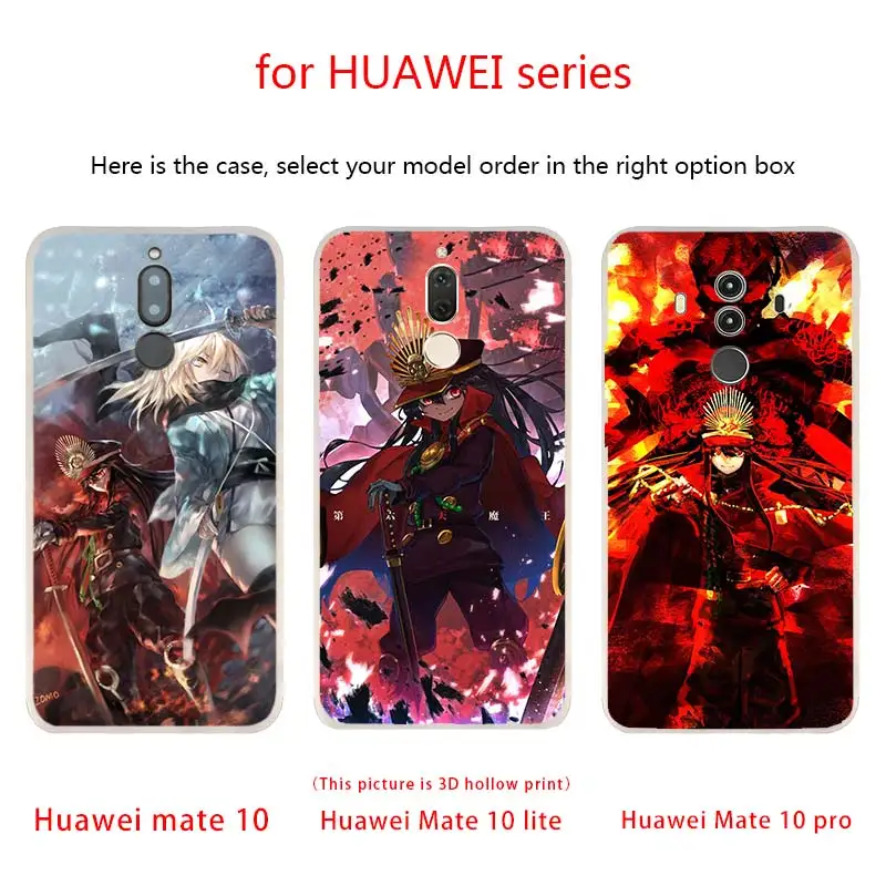 Аниме чехлы для телефонов Fate Oda Nobunaga Huawei Mate 30 20 10 Lite Pro Мягкий силиконовый чехол Y9