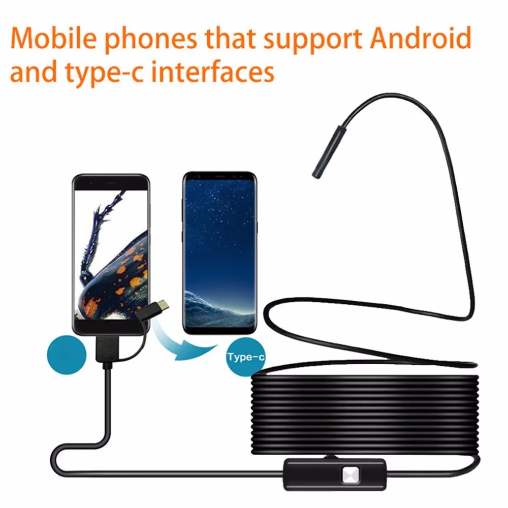7.0mm lens Android endoscope-1M1.5M2M3.5M5M10M series ultra-durable endoscope worth buying 2019 latest | Инструменты