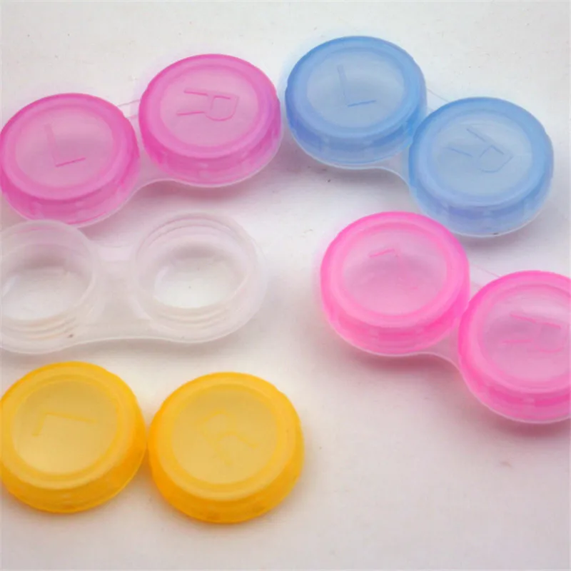 4 шт. Пластиковые футляры для контактных линз портативные маленькие милые очков