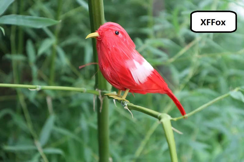 

Мини имитация красная птица Модель Пена и перо реальная жизнь милая кукла-птичка подарок около 12 см xf1154