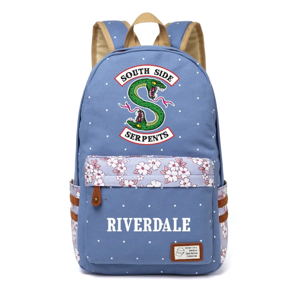 WISHOT Riverdale брезентовый Рюкзак для девочек женская школьная сумка в горошек