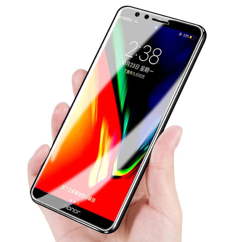 Закаленное 3d стекло с полным покрытием для Huawei honor 7C Pro 7X защитная стеклянная