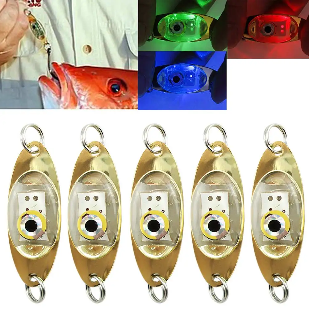 5 шт./компл. 6 см Светодиодная подводная приманка в форме глаза светящаяся