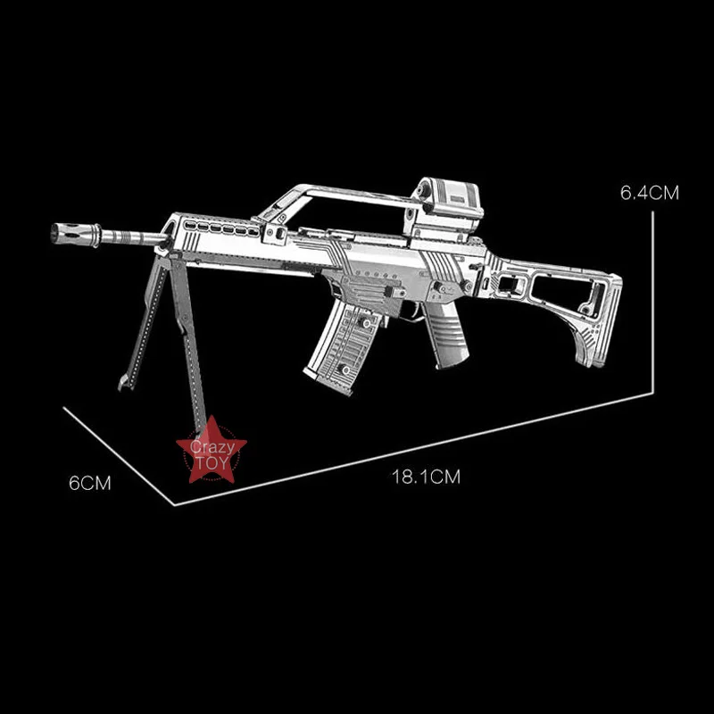 

2018 HK Nanyua 3D Metal Nano Puzzle Gewher G36 Automatic Rifle Assemble Model Kits W12201 DIY 3D Laser Cut Jigsaw Toy