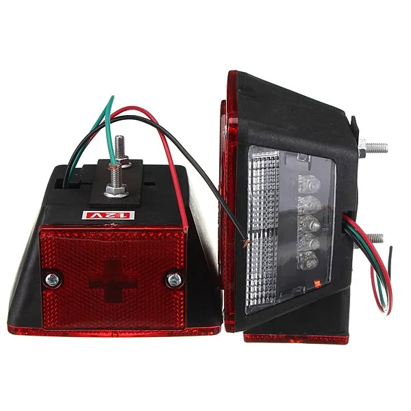 Новый 1 Пара СВЕТОДИОД Погружные Квадратный Хвост Стоп-сигнал Боковой Габаритный