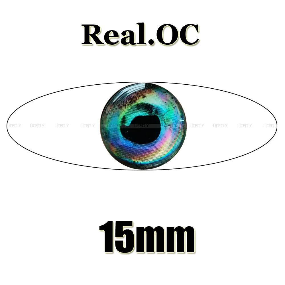 15 мм 3D Real.OC/оптовая продажа 200 мягкая формованная голографические глаза рыб